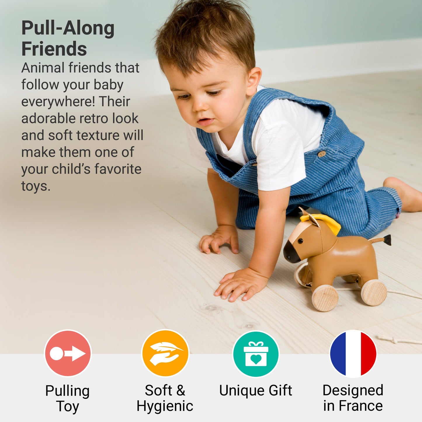 Pull Along Friends - Horse - Toy with Wheel