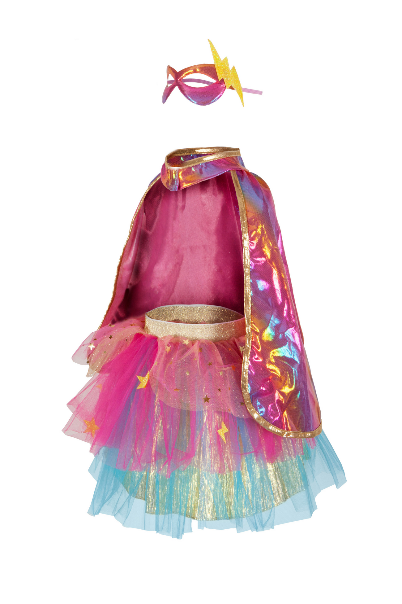 Super-Duper Tutu/Cape/Mask, Pink/Gold