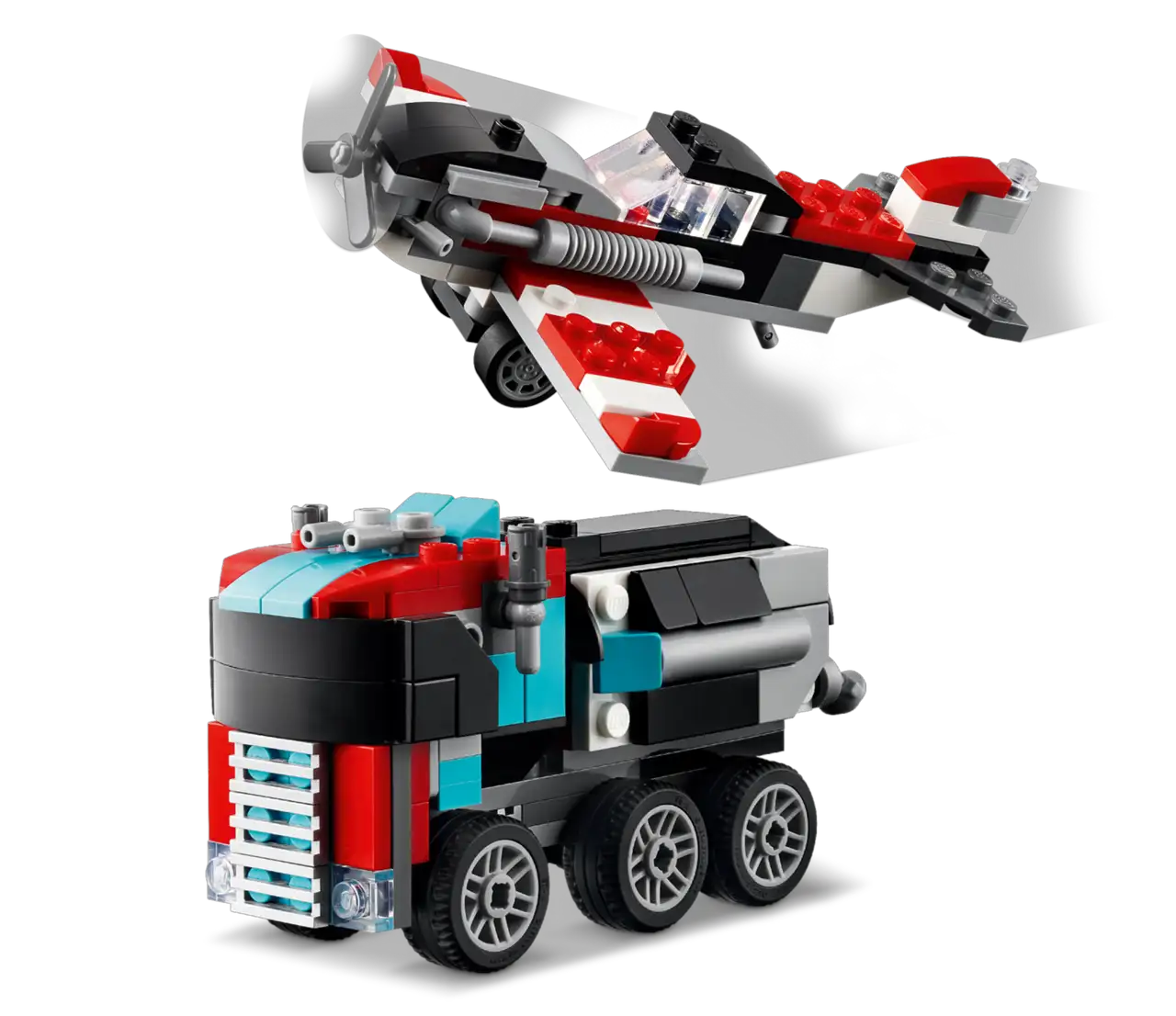 Flatbed Truck with Helicopter