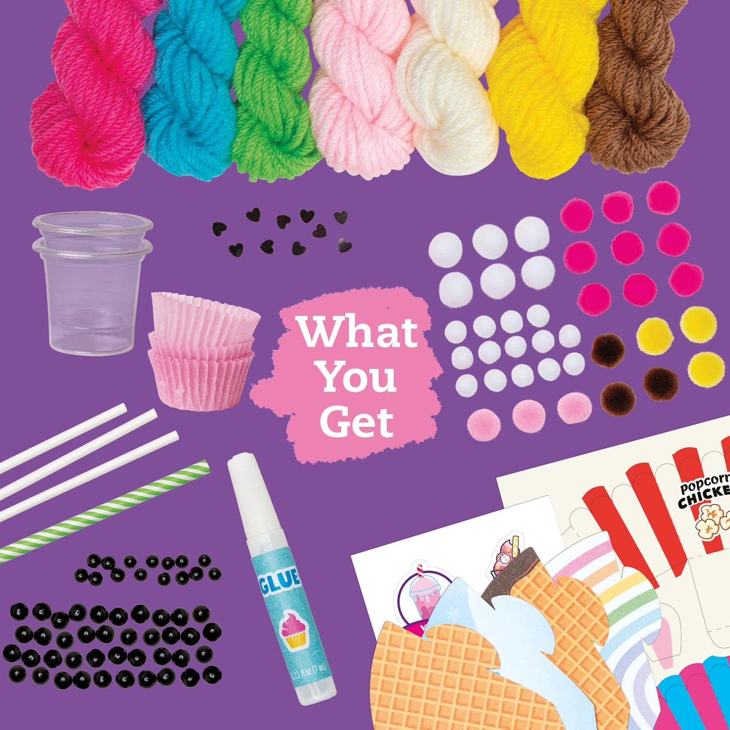 Mini Pom-Pom Food Animals
