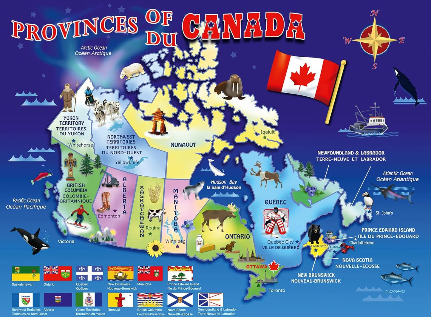 Map of Canada 100 pc