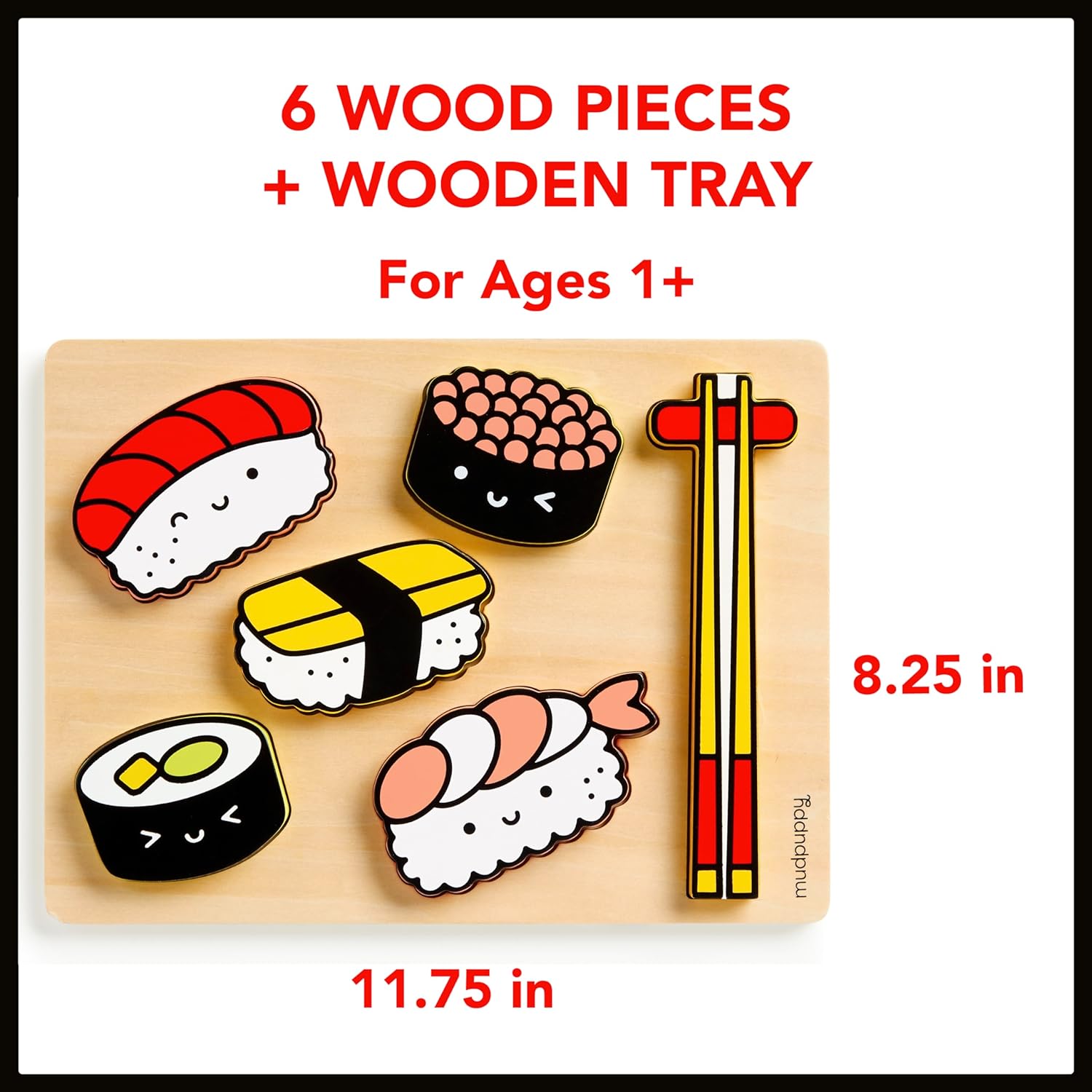 Sushi Friends Wooden Tray Puzzle