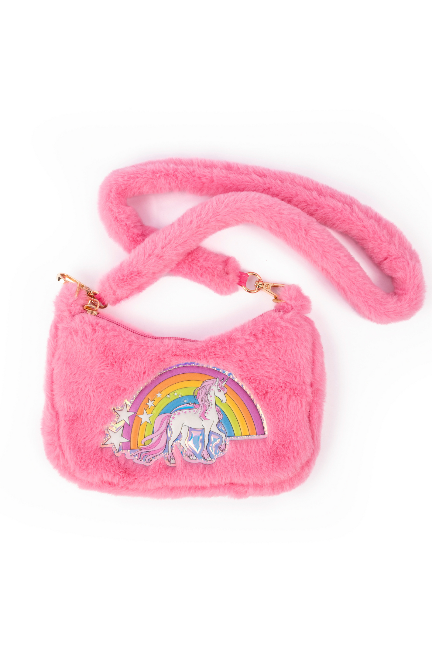 Rainbow Cuddle Crossbody Purse / Pink