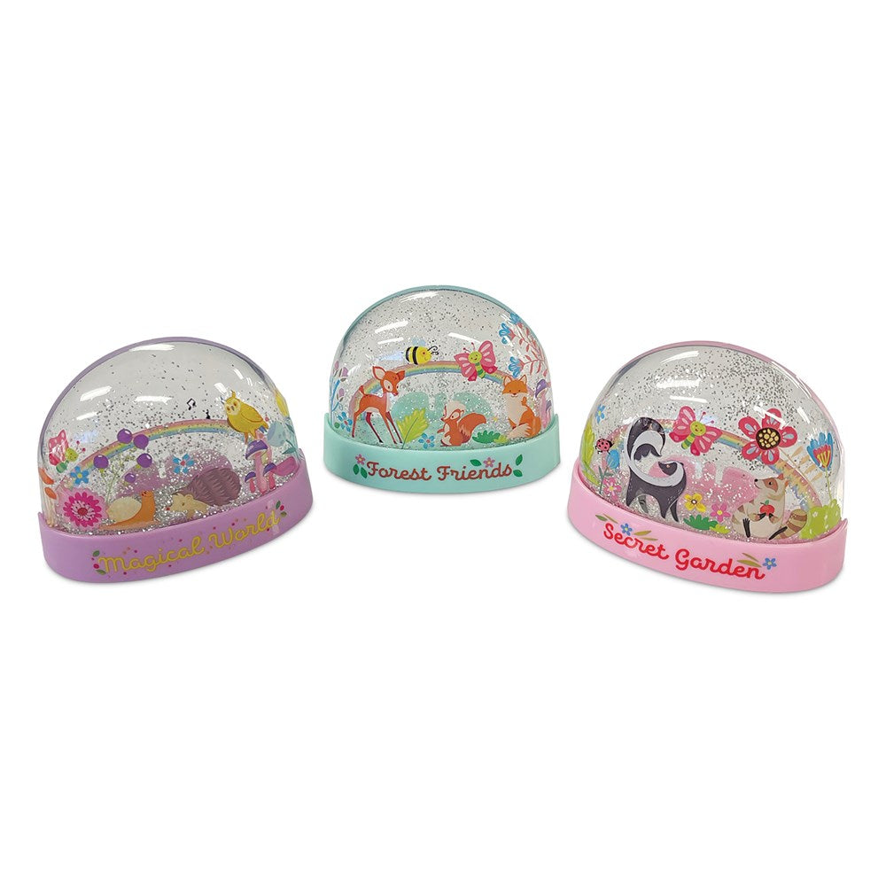 Glitter Rainbow Snow Domes