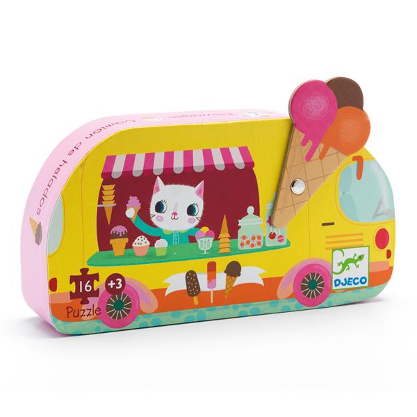 Silhouette Puzzle / The Ice Cream Truck / 16 Pcs