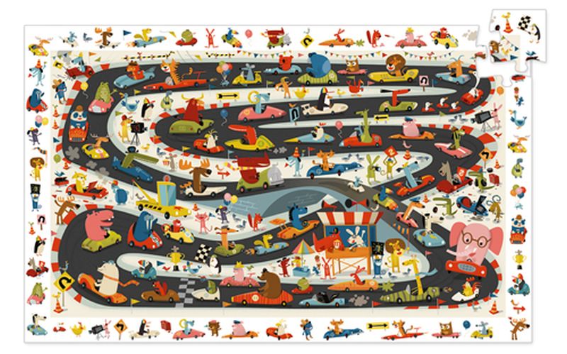 Observation Puzzle / Car Rally / 54 Pcs