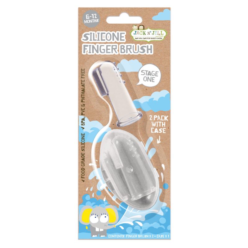 Stage 1 - Silicone Finger Brush (2pk) & Case