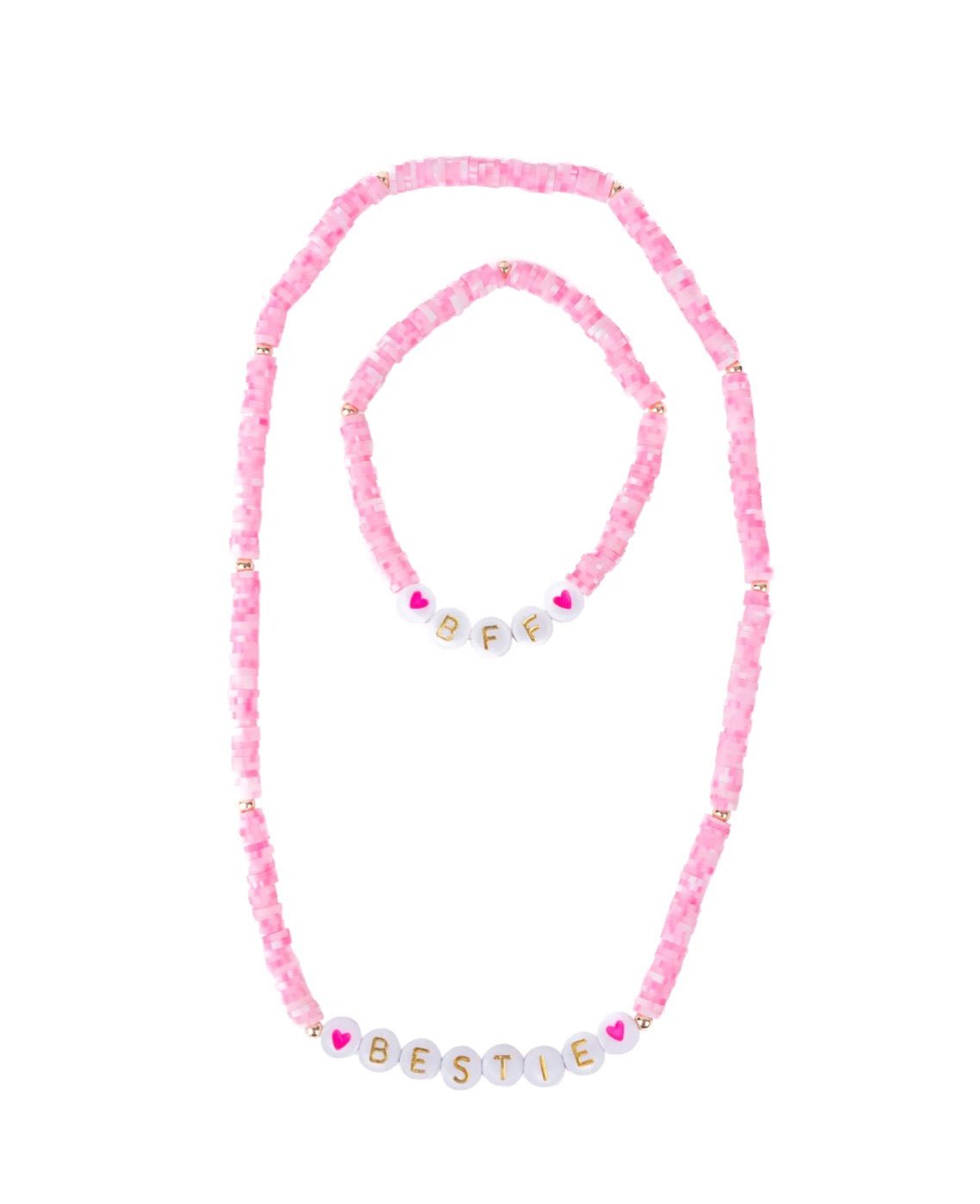 Bestie Necklace & Bracelet Set, 2pc