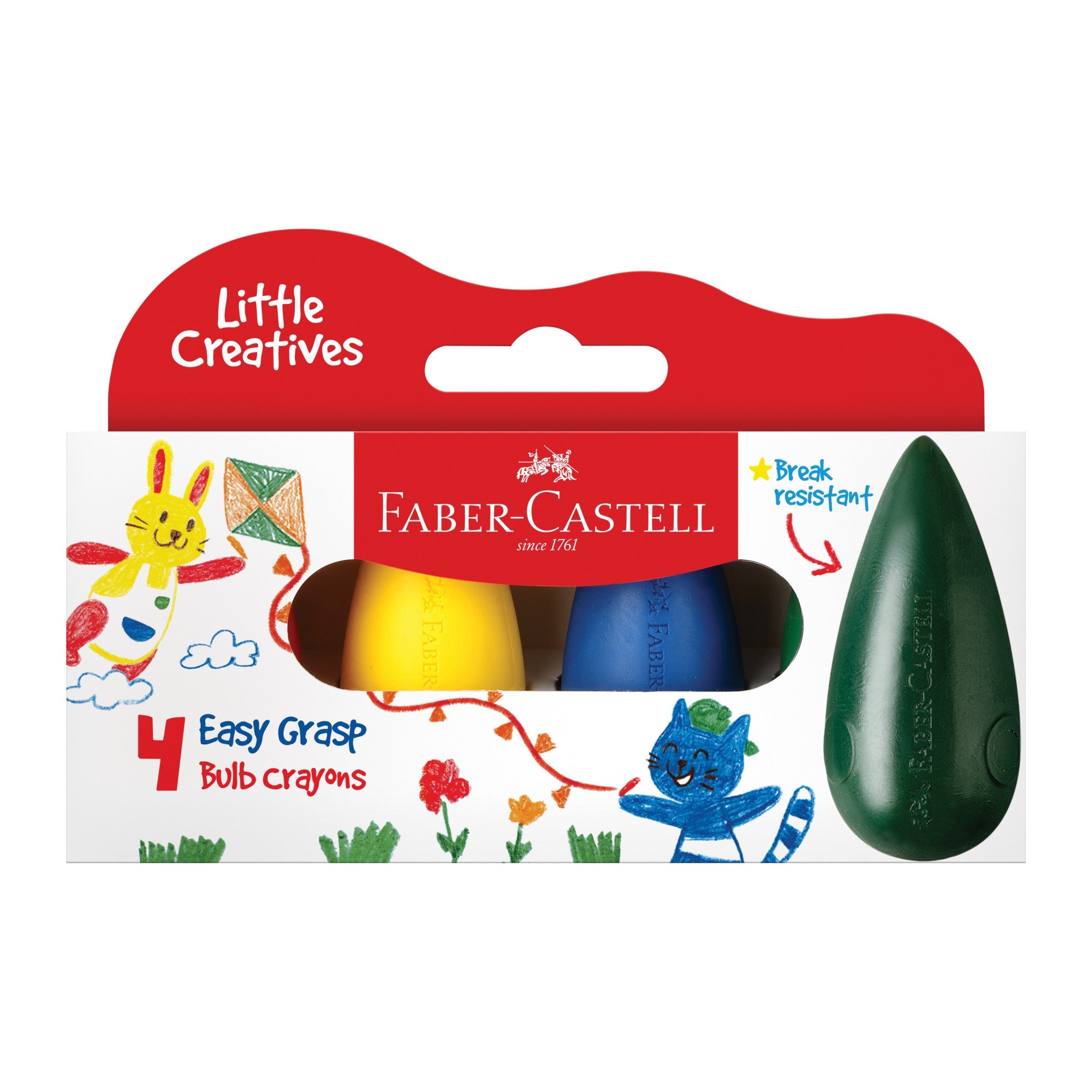 Little Creatives 4 Easy Grasp Bulb Crayons