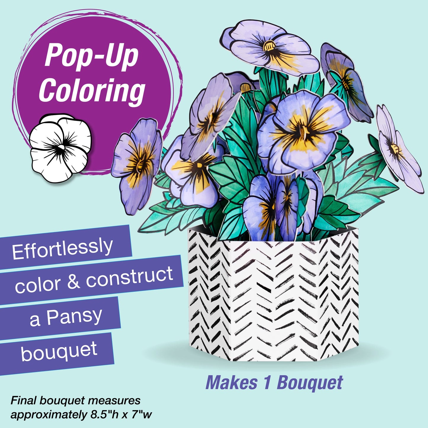 Pop Up Coloring Pansy