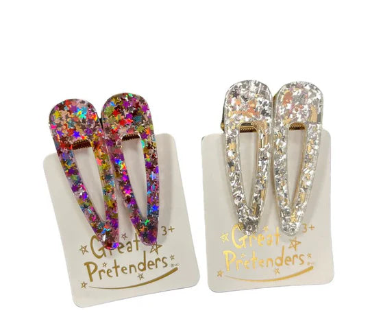 Boutique Gel Sparkle Hair Clips