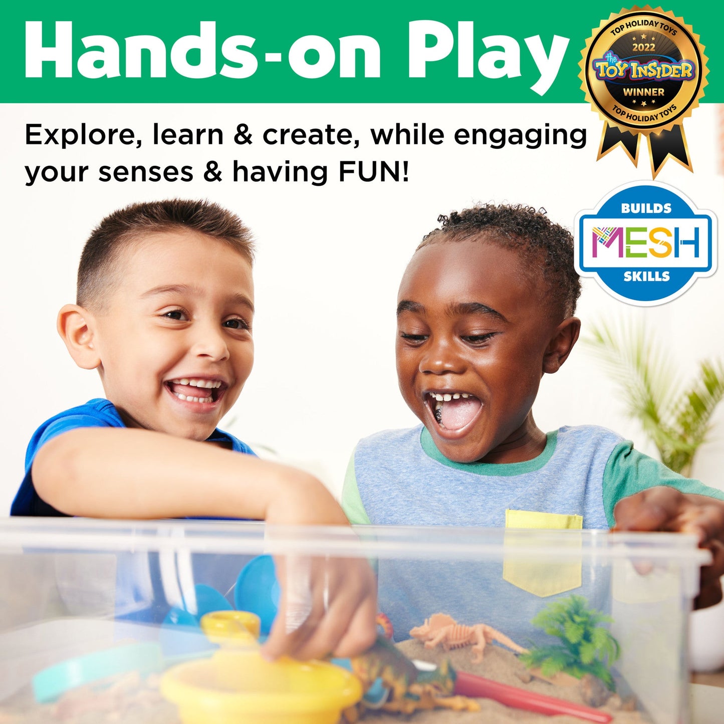 Sensory Bin Dinosaur Dig