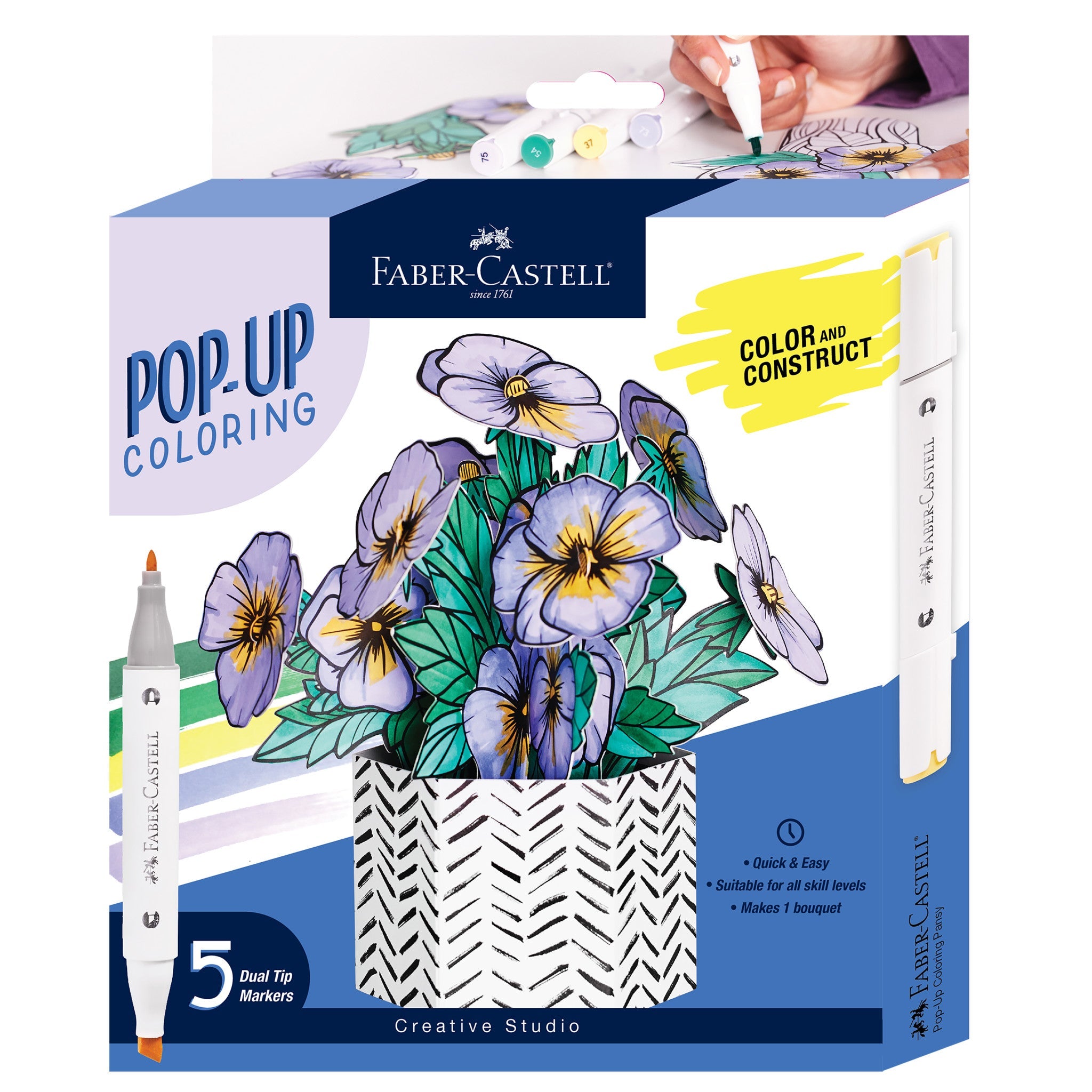 Pop Up Colouring Pansy