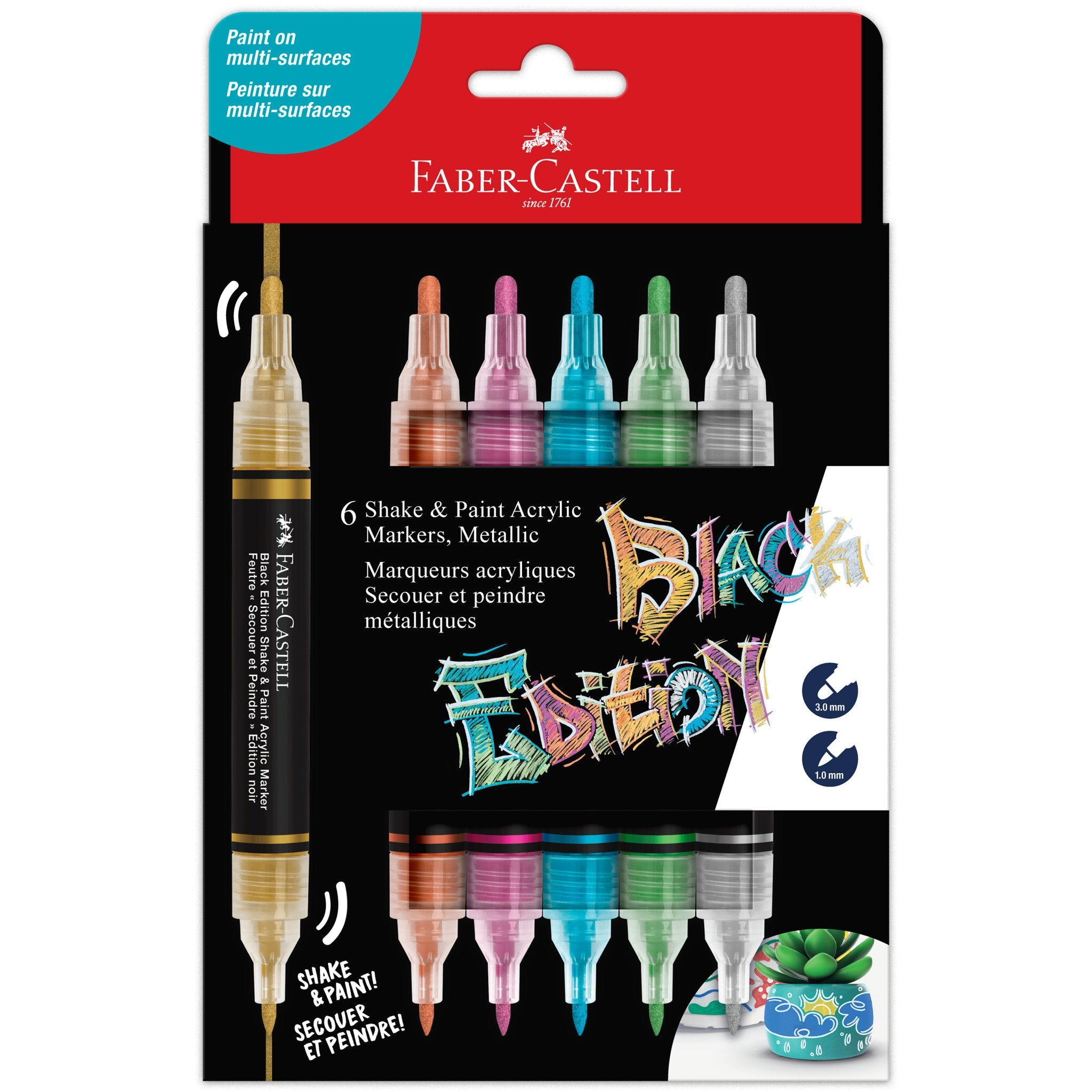 Shake & Paint Markers - Metallic, 6ct
