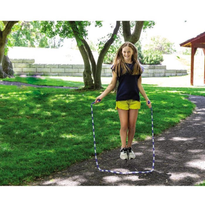 Plastic Beaded Jump Rope - Blue