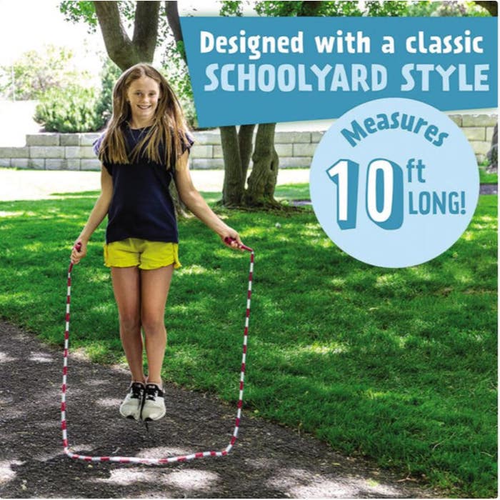 Plastic Beaded Jump Rope - Red