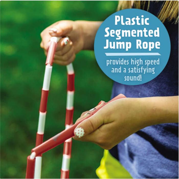 Plastic Beaded Jump Rope - Red