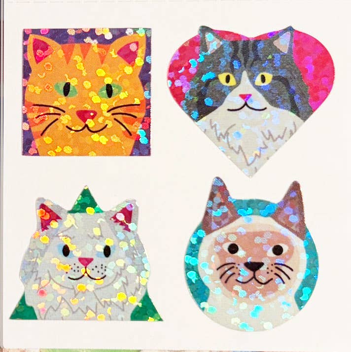 Sparkle Cats Learn Shapes Stickers for Kids Nostalgia