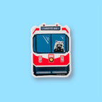 YYZ Streetcar W/ Raccoon Vinyl Sticker
