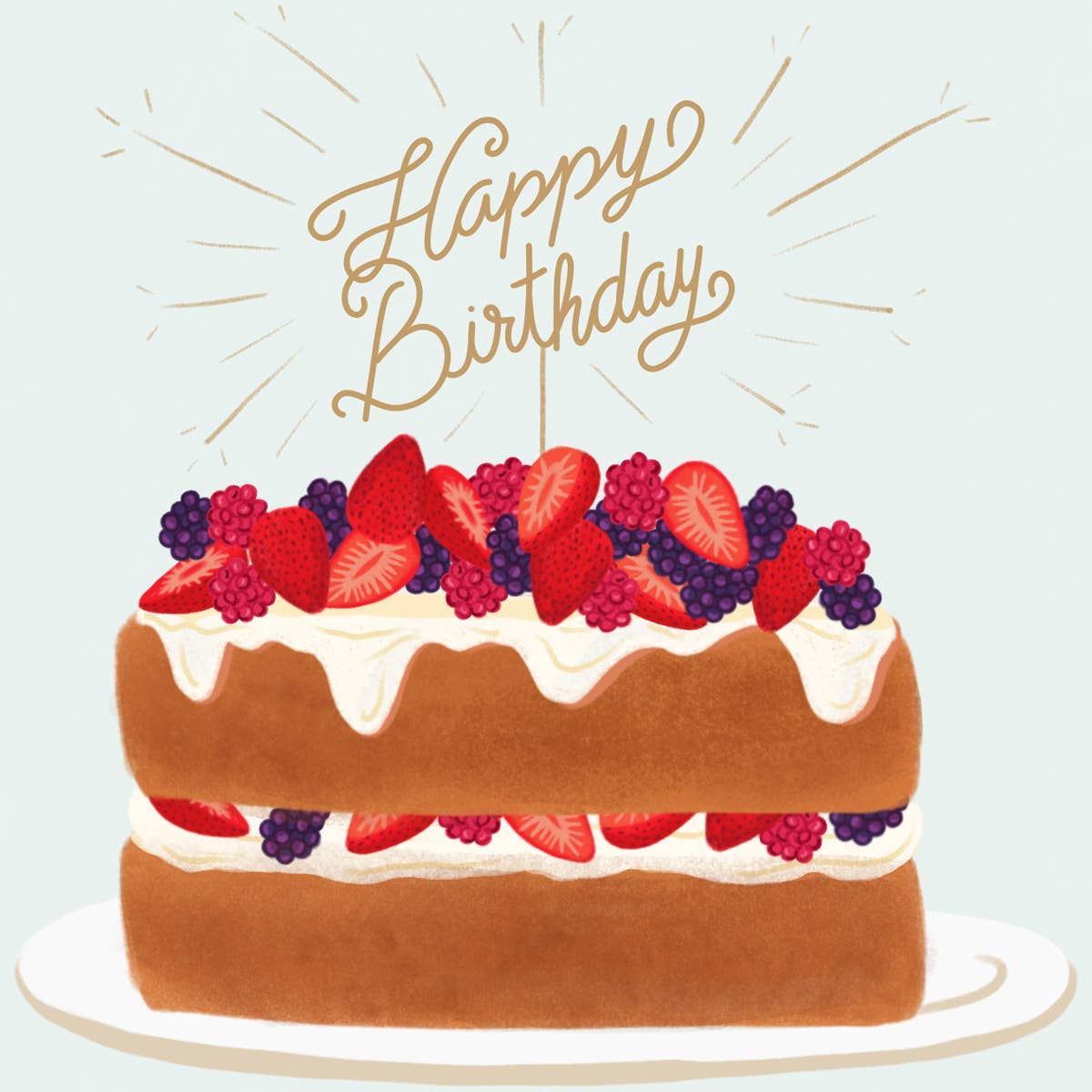 Birthday Fruit Cake