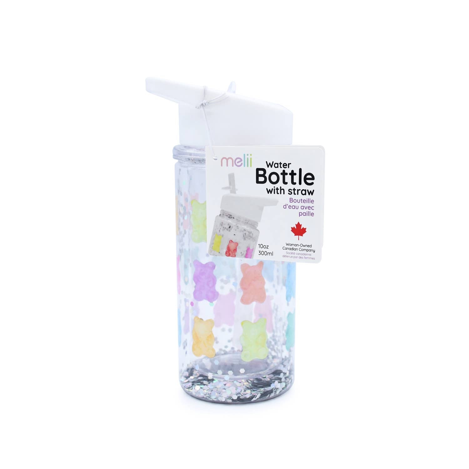 Double-Wall Water Bottle with Straw