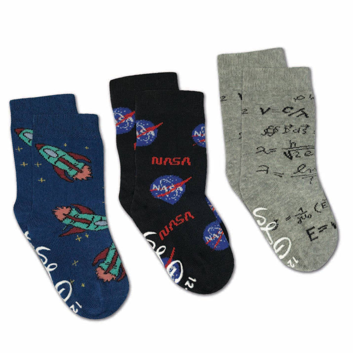 Math, NASA and Rockets Kids Socks