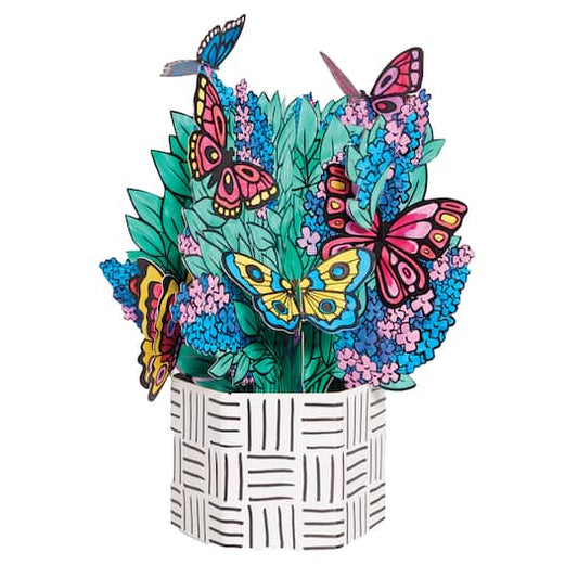 Pop Up Coloring Butterfly Bush