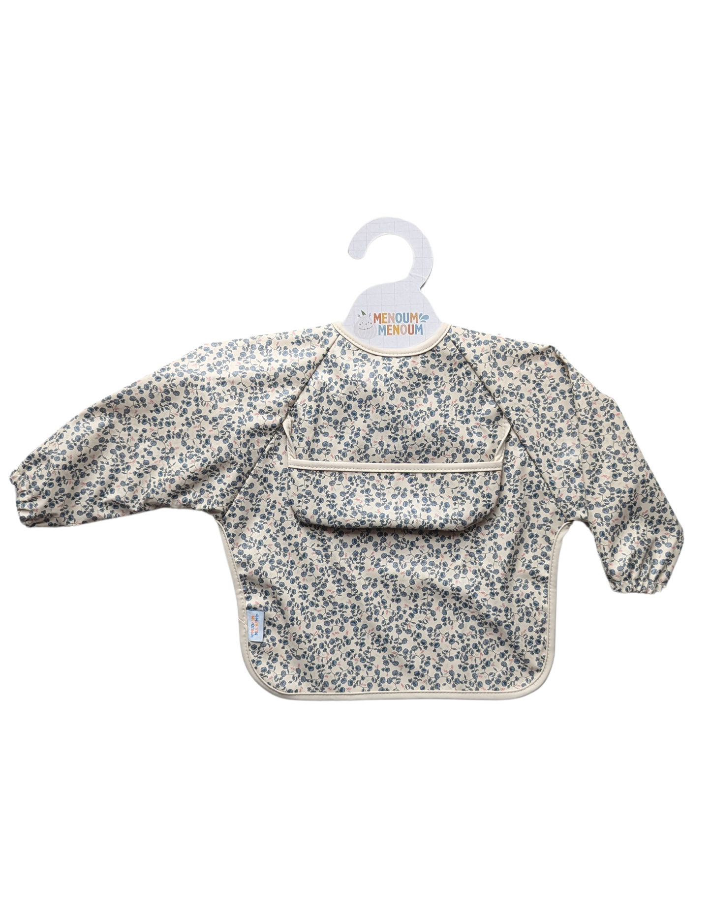 Long sleeves Bib - Blue flowers