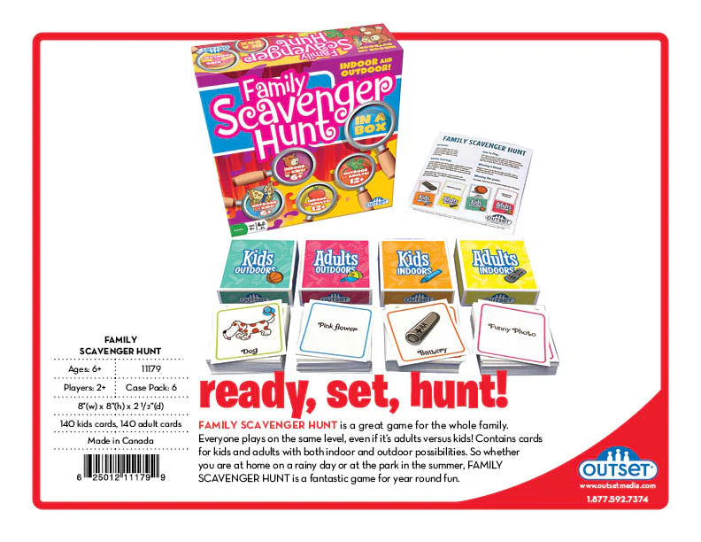 Family Scavenger Hunt Card Game
