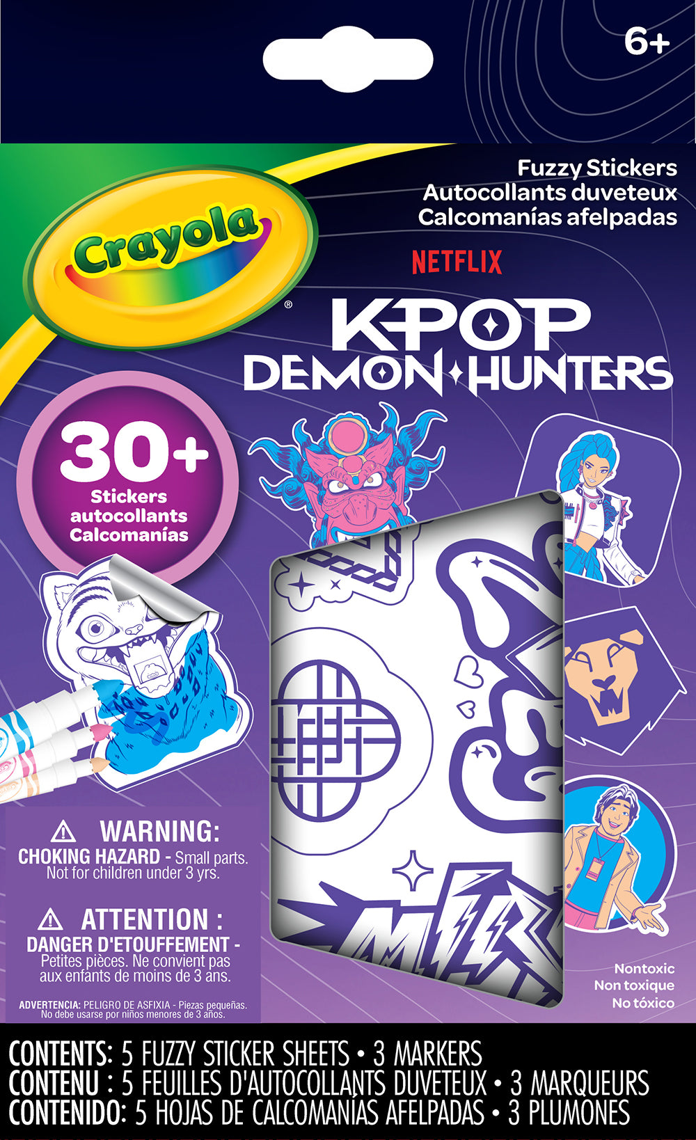 Crayola Fuzzy Stickers - KPop Demon Hunters