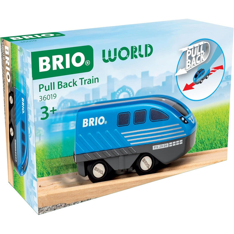 BRIO World Pull Back Train - Toy Train for Kids Aged 3 Years Up