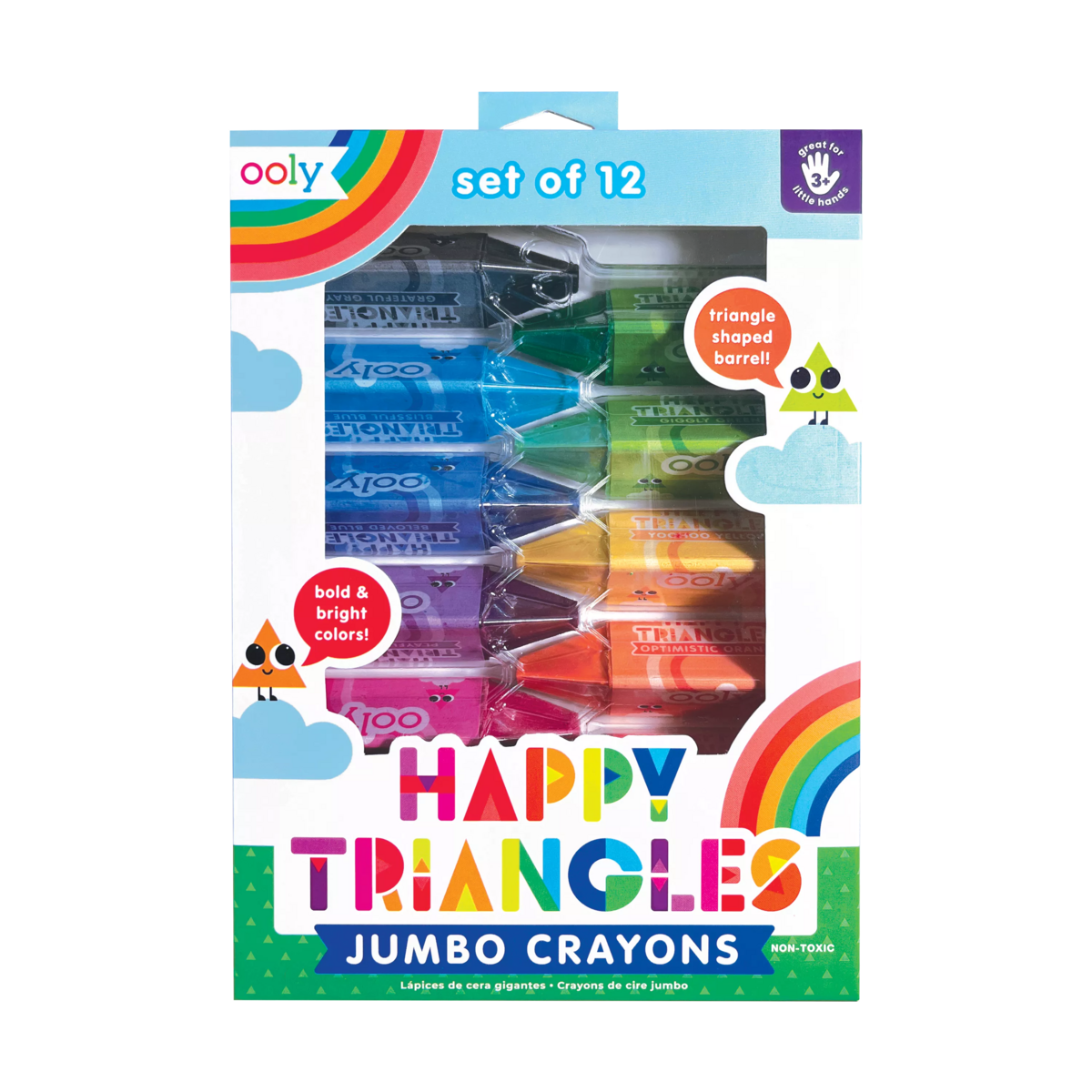 Happy Triangles: Jumbo Crayons