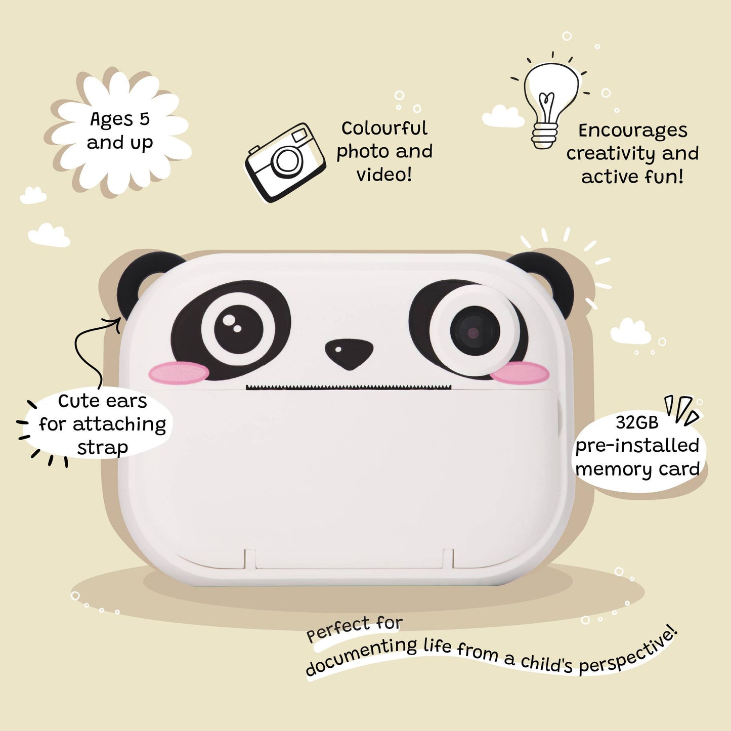 Koko the Panda - Print & Digital Camera - Model P
