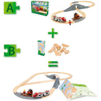BRIO World Starter Track Pack - 12-Piece Wooden Train Track Set for Kids