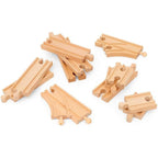 BRIO World Starter Track Pack - 12-Piece Wooden Train Track Set for Kids
