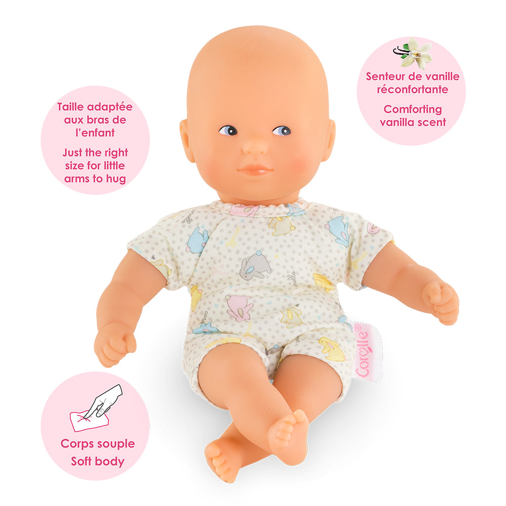 Mon Premier Poupon - Mini Calin - Bunnies Blue Eyes 8"