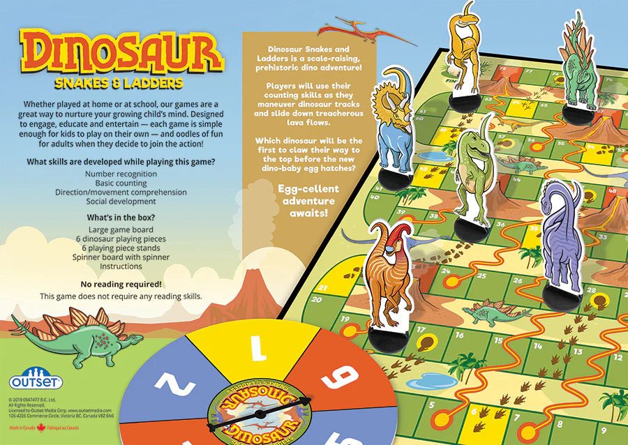 Dinosaur Snakes and Ladders - Retro