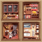 DIY Book Nook Kit: Corner Coffee Shop