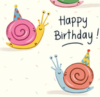 Snail Birthday Card