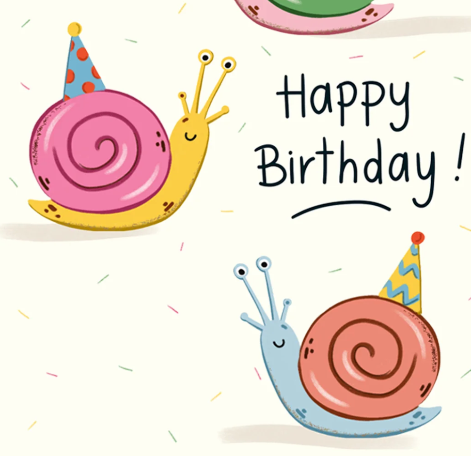 Snail Birthday Card