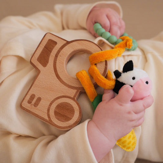 Wooden rattle - Farm | Sensory Toy