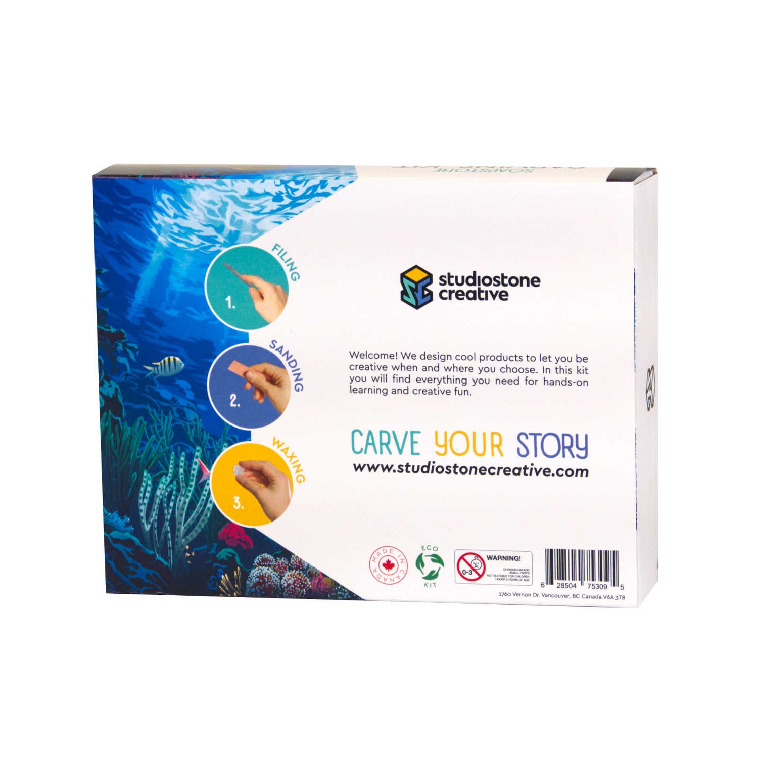 Studiostone Creative Orca Soapstone Carving Kit