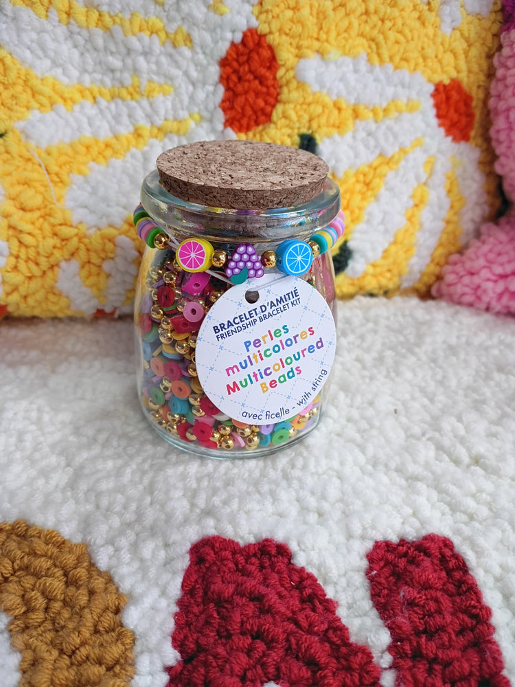 DIY Bead Jar Multicoloured