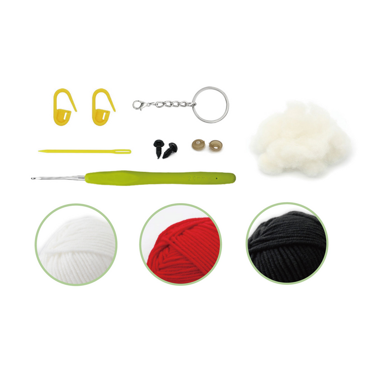 Mini Mushroom DIY Crochet Keyring Kit