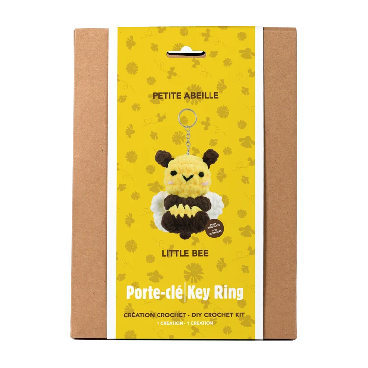 Plushy Yarn Keychain Kit - Bee