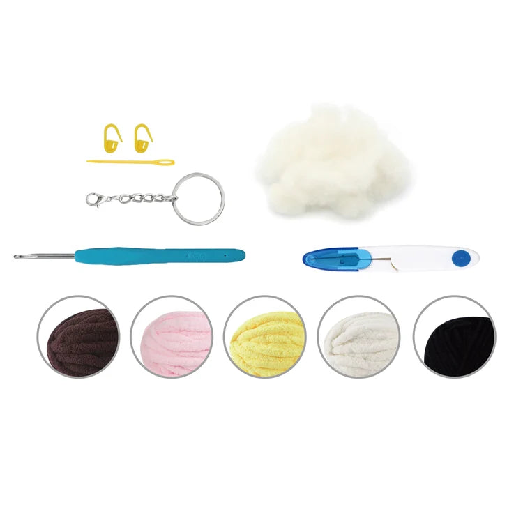 Plushy Yarn Keychain Kit - Bee