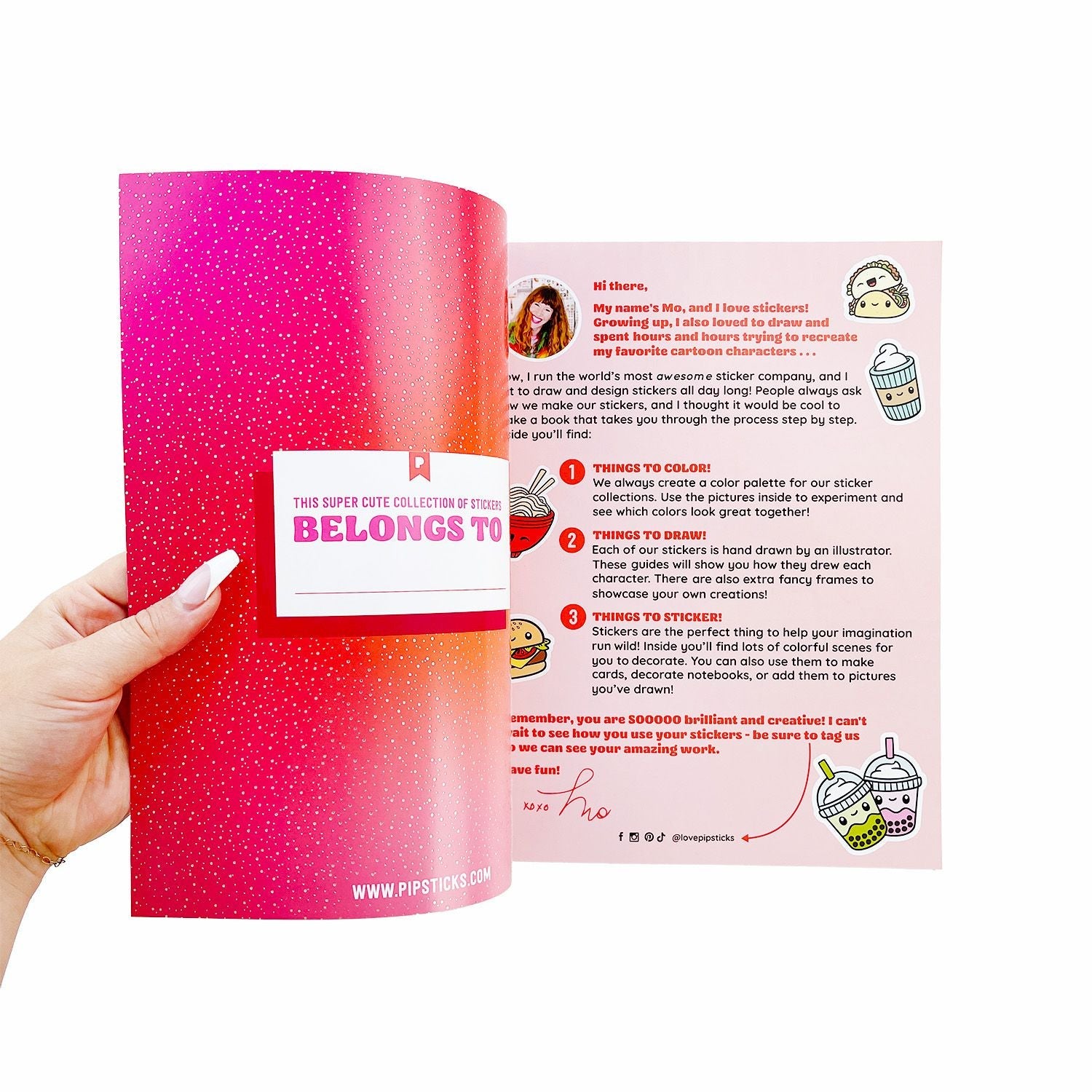 Draw-Along Food Stickers