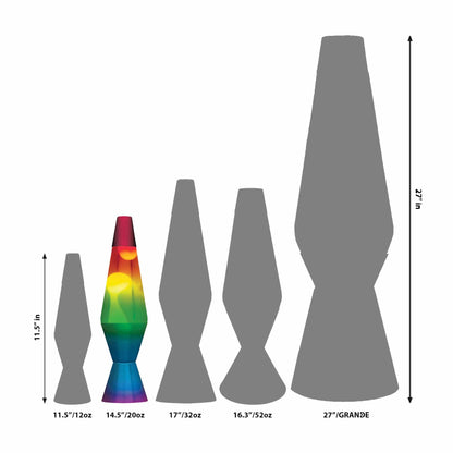 11.5” Rainbow Lava Lamp