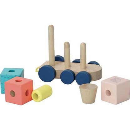 Sous la Canopee Wood stacking train set