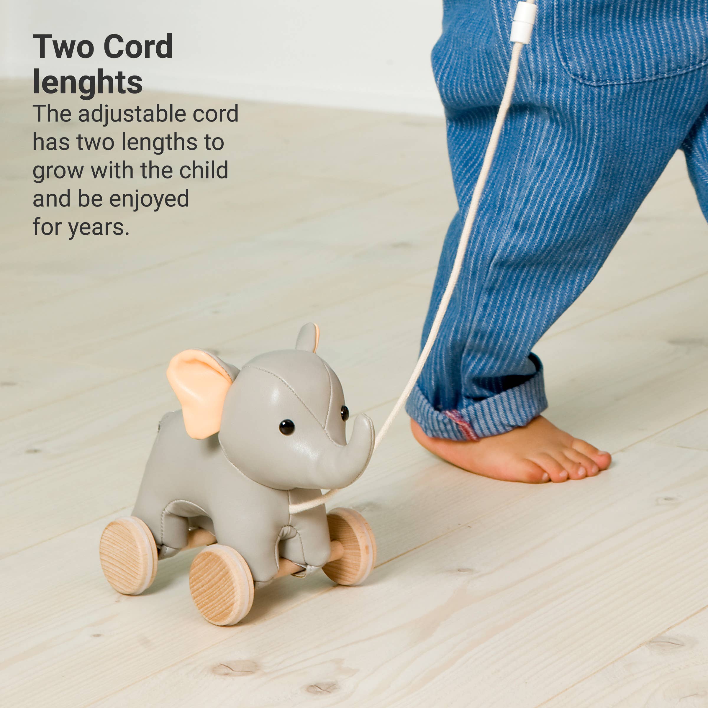 Pull Along Friends - Elephant - Wheeled Toy
